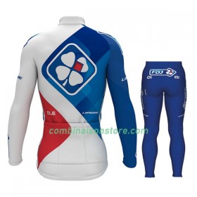 Combinaison Cycliste M/L + Collant sans Bretelles 2017 FDJ Enfant N001